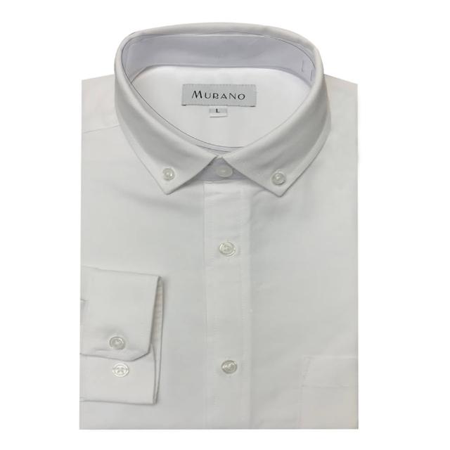 【MURANO】休閒牛津長袖襯衫-白(台灣製、現貨、牛津)