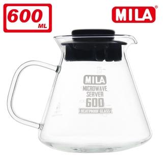 【MILA】耐熱玻璃壺600ml(黑蓋)