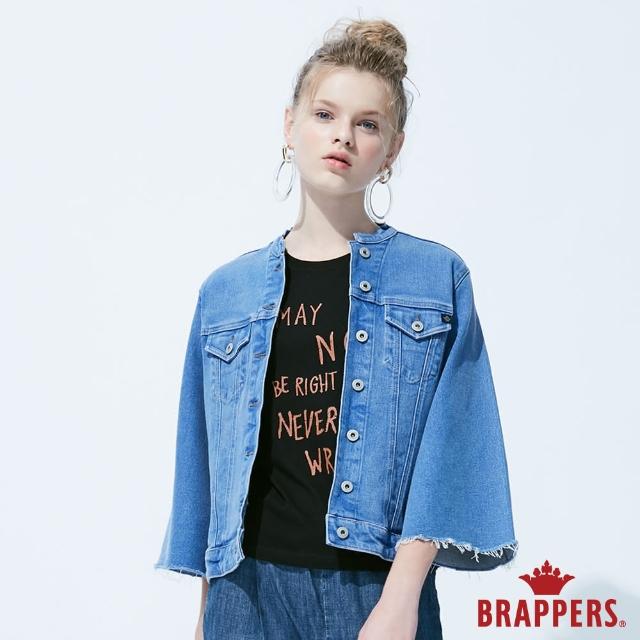 【BRAPPERS】女款 Boy friend系列-不收邊寬版七分袖外套(藍)
