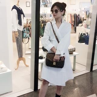 【BBHONEY】韓國風衣式2way襯衫洋裝可當外套(網美必備款)