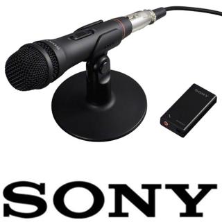 【SONY索尼】手持式+底座式兩用電容式麥克風ECM-PCV80U(附支架 UAB-80音效卡盒)
