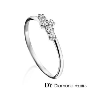 【DY Diamond 大亞鑽石】L.Y.A輕珠寶 18K白金 時尚 鑽石線戒