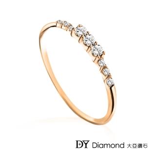 【DY Diamond 大亞鑽石】L.Y.A輕珠寶 18K玫瑰金 經典 鑽石線戒