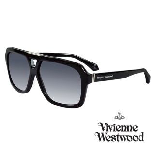 【Vivienne Westwood】英國精品時尚雙桿系列造型太陽眼鏡(VW887-01-黑)