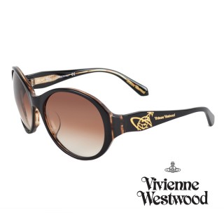 【Vivienne Westwood】英國精品時尚線條系列造型太陽眼鏡(VW78603-淺咖)