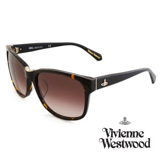 【Vivienne Westwood】英國精品時尚繽紛鏡腳系列造型太陽眼鏡(VW78702-琥珀)