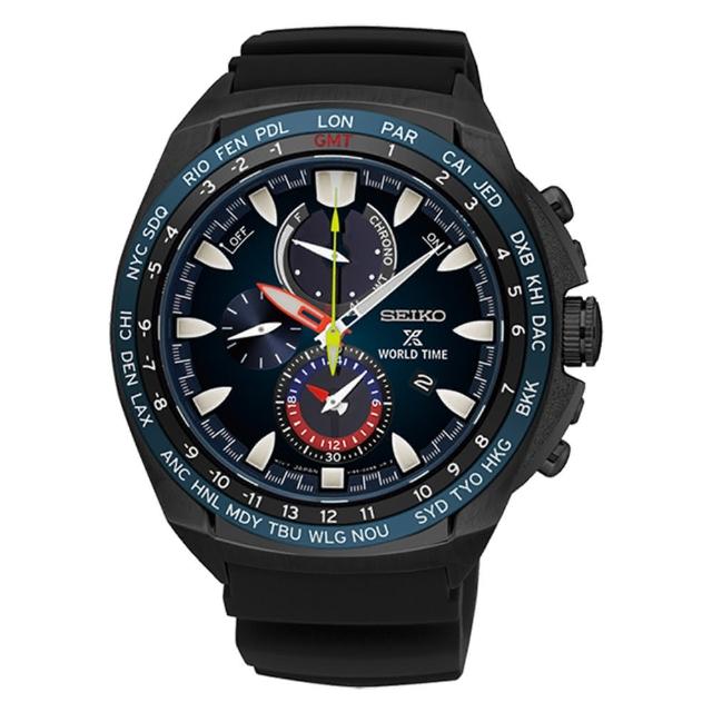 【SEIKO 精工】Prospex 海世界計時腕錶-黑44mm(V195-0AB0SD SSC551P1)