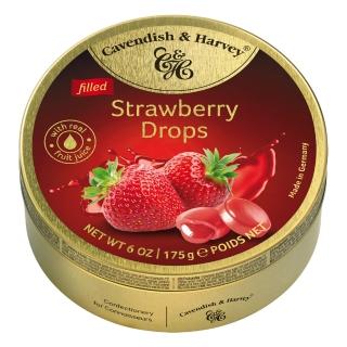 【德國卡恩迪許】草莓夾心水果糖175G(硬糖 軟糖 水果糖)