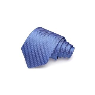 【拉福】防水領帶8cm寬版領帶拉鍊領帶(天藍)