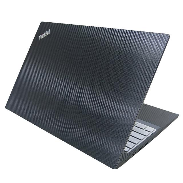 【Ezstick】Lenovo ThinkPad E590 黑色立體紋機身貼(含上蓋貼、鍵盤週圍貼)