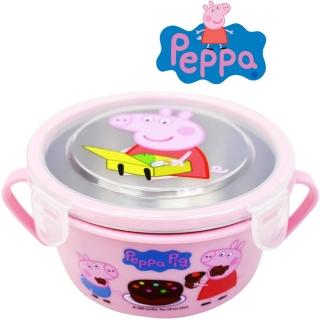 【Peppa Pig 粉紅豬】不銹鋼雙耳碗450mlx1入/兒童碗 /隔熱碗/便當盒/保鮮盒