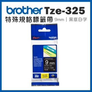 【brother】TZe-325★特殊規格標籤帶 9mm 黑底白字