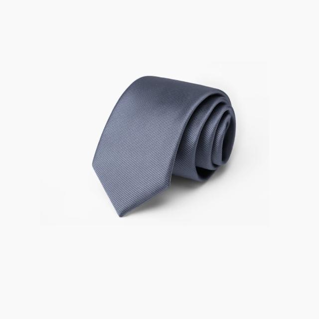 【拉福】領帶中窄版6cm拉鍊領帶(細斜紋 中灰)