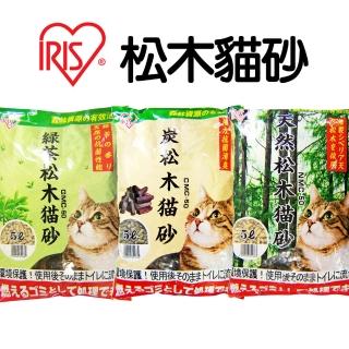 【IRIS】松木貓砂/松木木屑砂5L(綠茶/天然/木炭)