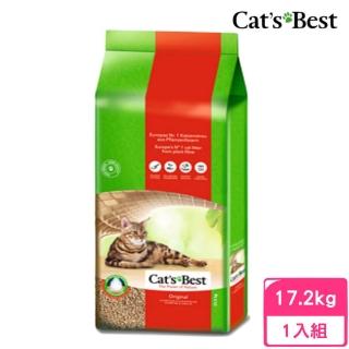 【CAT’S BEST 凱優】經典凝結木屑砂（紅標凝結型）40L/17.2kg(貓砂、木屑砂)