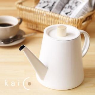 【kaico】簡約風琺瑯手沖壺1.3公升(日本製)