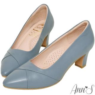 【Ann’S】此生最好穿-頂級小羊皮備受呵護跟鞋(藍)