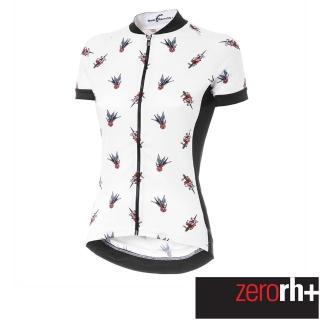 【ZeroRH+】義大利美式復古刺青圖騰系列女仕專業自行車衣(白色 ECD0666_61P)