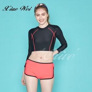 【Apple蘋果牌】時尚二件式長袖泳裝(NO.108428)