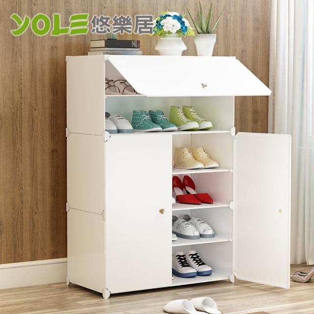 【YOLE 悠樂居】隨心DIY百變組合櫃6層3門鞋櫃#1327055(SHC-069)