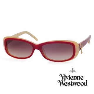 【Vivienne Westwood】英國精品時尚漸層系列造型太陽眼鏡(VW63703-紅)