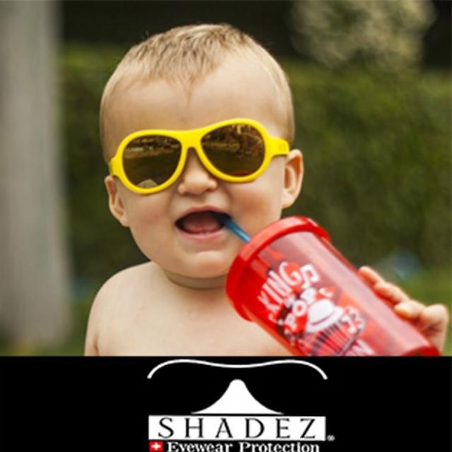 【SHADEZ】兒童太陽眼鏡 酷炫黃 3-7歲(台灣製造 鏡架可彎)