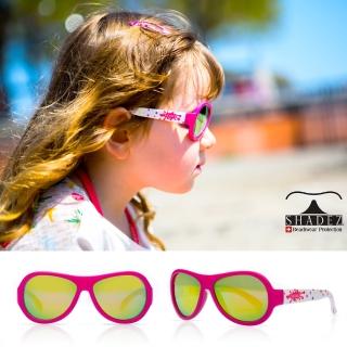【SHADEZ】兒童太陽眼鏡 桃色彩點 3-7歲(台灣製造 鏡架可彎)