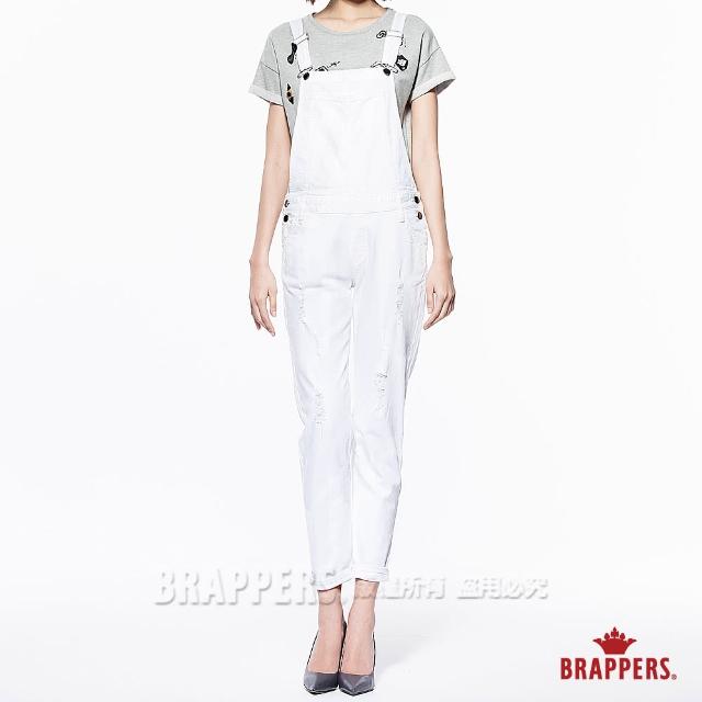 【BRAPPERS】女款 新美腳Royal系列-中低腰彈性窄管褲(白)