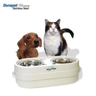 【Durapet】寵物碗兼飼料儲存桶兩用（小型寵物專用）〈S〉(DU-76302)（寵物飼料桶/食碗）