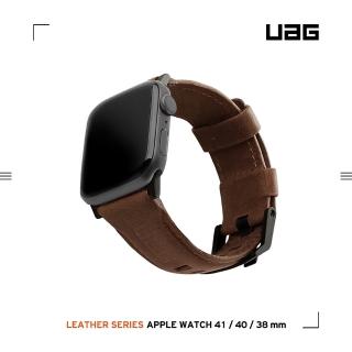 【UAG】Apple Watch 38/40/41mm 皮革錶帶- 棕(UAG)