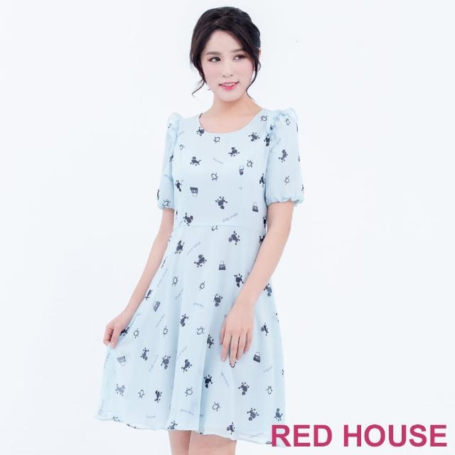【RED HOUSE 蕾赫斯】貴賓狗雪紡洋裝(共2色)