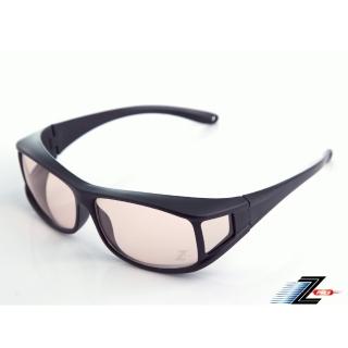 【Z-POLS】可包覆式套鏡設計頂級濾藍光多功能眼鏡(濾藍光最佳利器兼具抗UV400多功能 近視族必備)