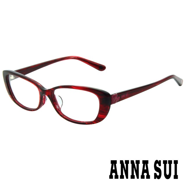 【ANNA SUI 安娜蘇】透光薔薇造型光學眼鏡-耐火磚紅(AS602-209紅)