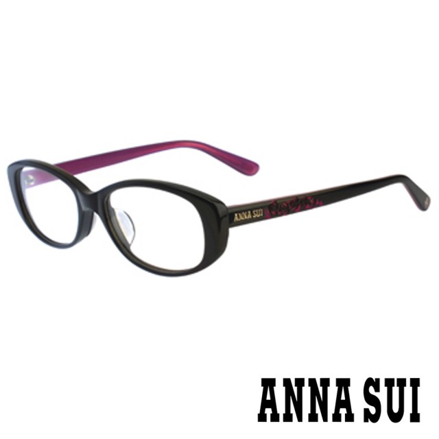 【ANNA SUI 安娜蘇】精緻花紋造型眼鏡-神秘紫(AS577-001紫)