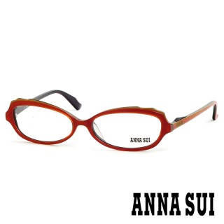 【ANNA SUI 安娜蘇】魔幻時尚造型光學眼鏡-巧克力色(AS09703)