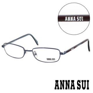 【ANNA SUI 安娜蘇】時尚珠光金屬造型光學眼鏡-藍(AS05403)