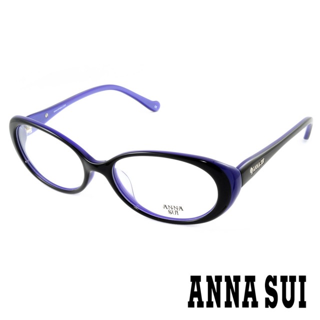 【ANNA SUI 安娜蘇】經典祕密花園系列造型光學眼鏡-紫+黑(AS526-007)