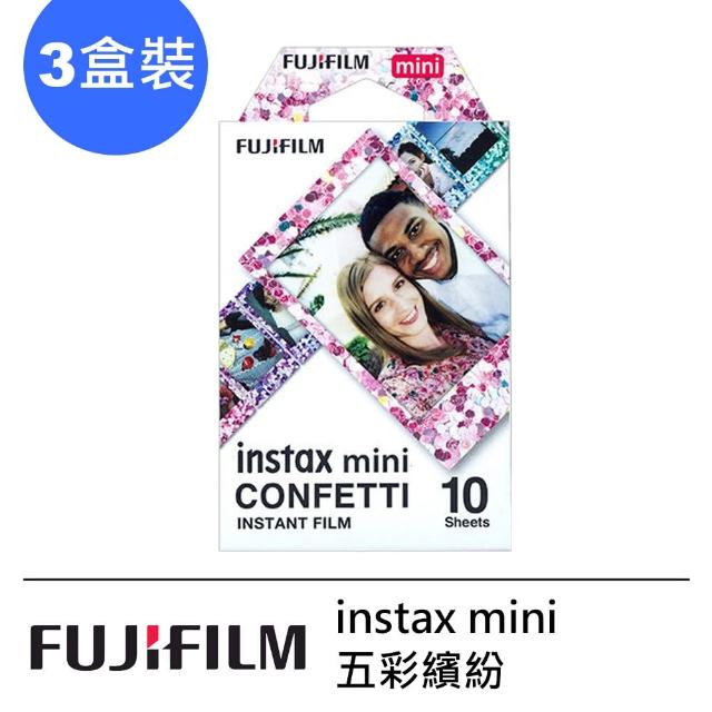 【FUJIFILM 富士】instax mini 五彩繽紛 拍立得底片(3盒裝)