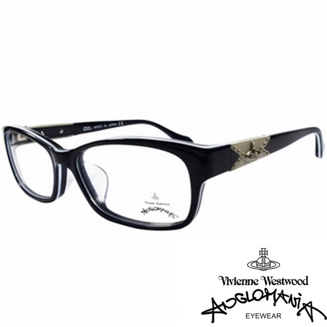【Vivienne Westwood】ANGLO MANIA系列－復古感個性鉚釘光學眼鏡(AN280-04－黑&白)