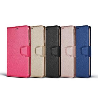 【Apple】iPhone 7/8 Plus 側掀式磁扣蠶絲紋皮套(5色)