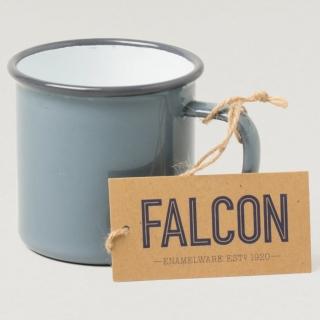 【英國 Falcon】獵鷹琺瑯 馬克杯 茶杯 水杯 琺瑯杯 350ml 灰藍