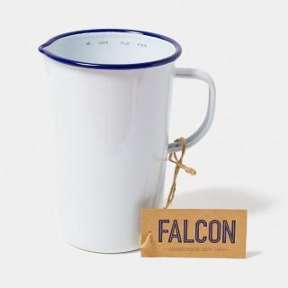 【英國 Falcon】獵鷹琺瑯 琺瑯冷水壺 2品脫 水瓶 水壺 琺瑯壺 量杯 1.1L 藍白