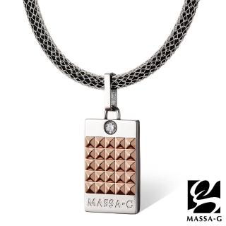 【MASSA-G 】玫瑰龐克純鈦墬搭配 X1 4mm超合金鍺鈦項鍊