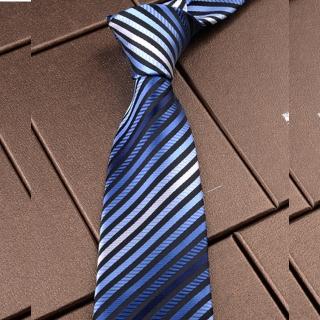 【拉福】領帶8cm寬版藍彩領帶手打領帶