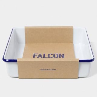 【英國 Falcon】獵鷹琺瑯 琺瑯2合1烤盤 托盤 琺瑯盤 方盤 藍白
