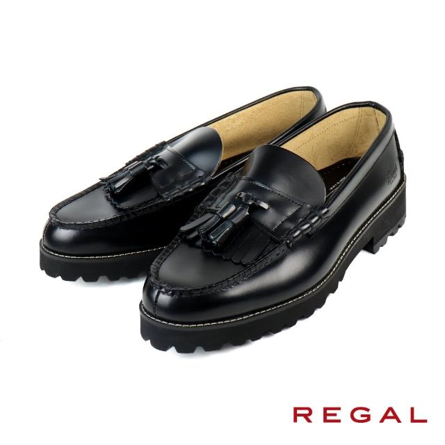【KENFORD】厚底流蘇造型配飾樂福鞋 黑色(K006-BL)