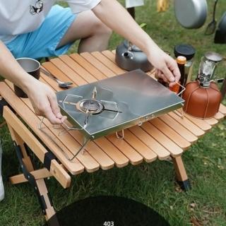 【May shop】戶外折疊便攜隔熱桌不銹鋼爐架支架