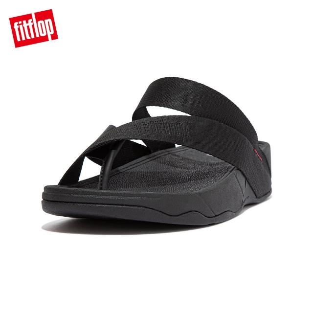 【FitFlop】SLING TOE-POST SANDALS織帶夾腳涼鞋-男(黑色)