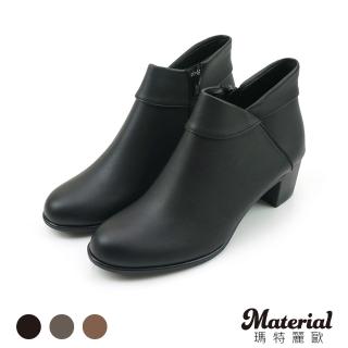 【MATERIAL 瑪特麗歐】全尺碼23-27 短靴 MIT波浪邊尖頭短靴 T6890(靴子)