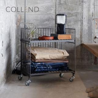 【日本COLLEND】WIRE 鋼製單層置物架-附輪-DIY(收納架/整理架/儲物架)